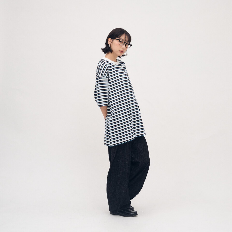 CRV0197-262 OSAMU GOODS 聯名條紋短袖TEE