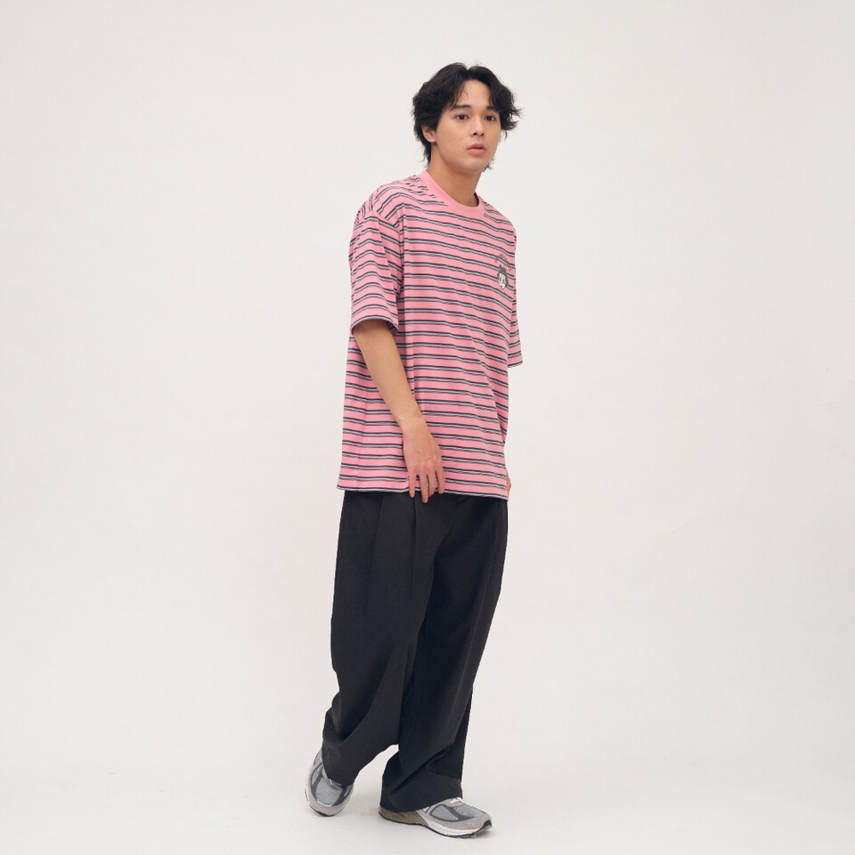 CRV0197-262 OSAMU GOODS 聯名條紋短袖TEE
