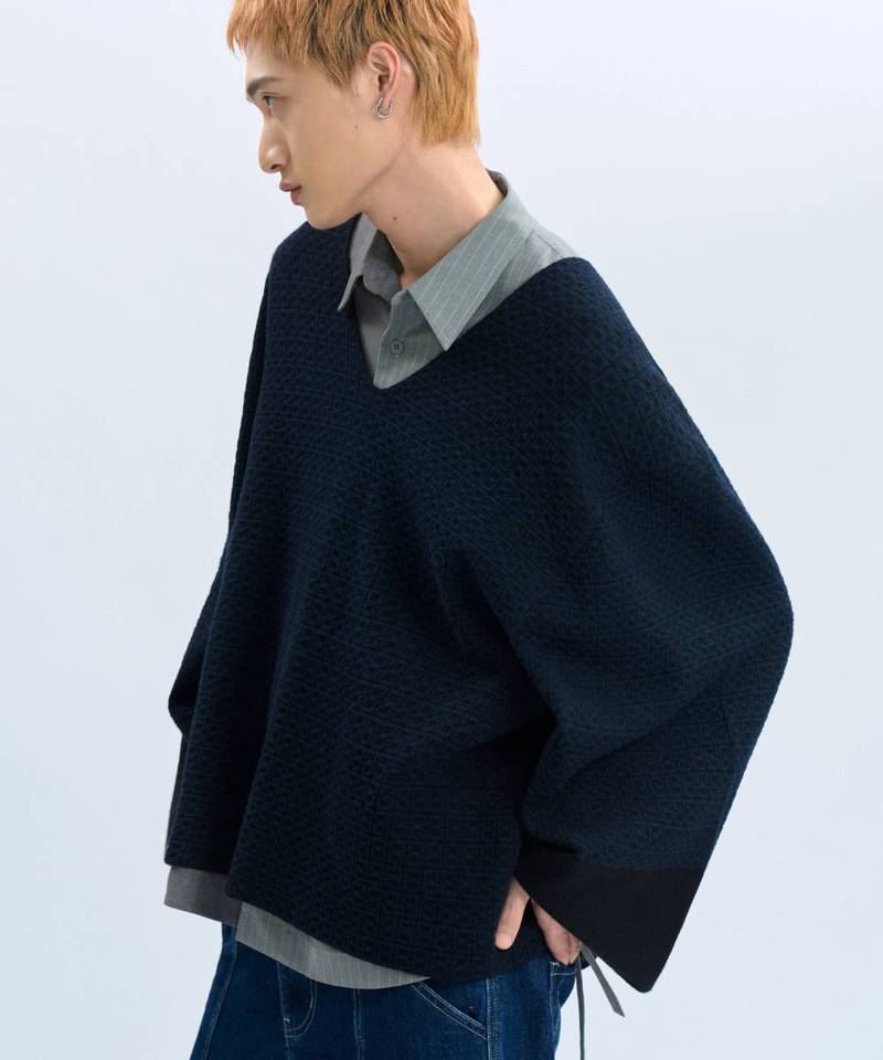 CRV0316-242 “Check Check” Knit Sweater V領針織衫