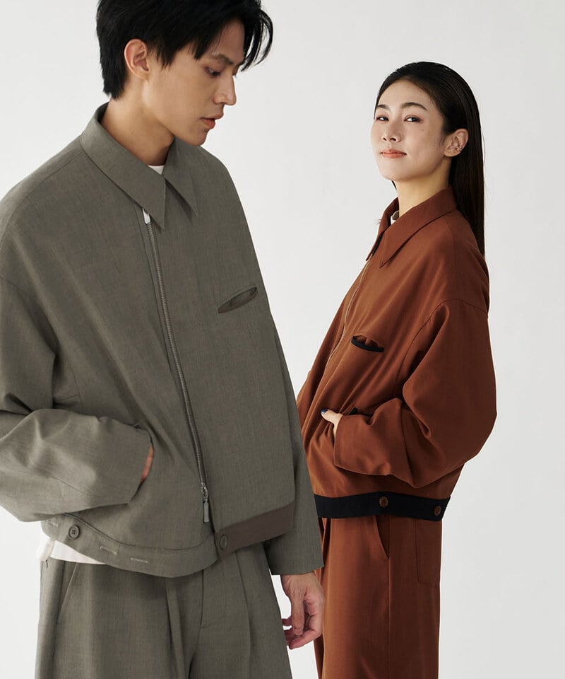 CRV1149-252 melsign聯名拉鍊西料夾克外套