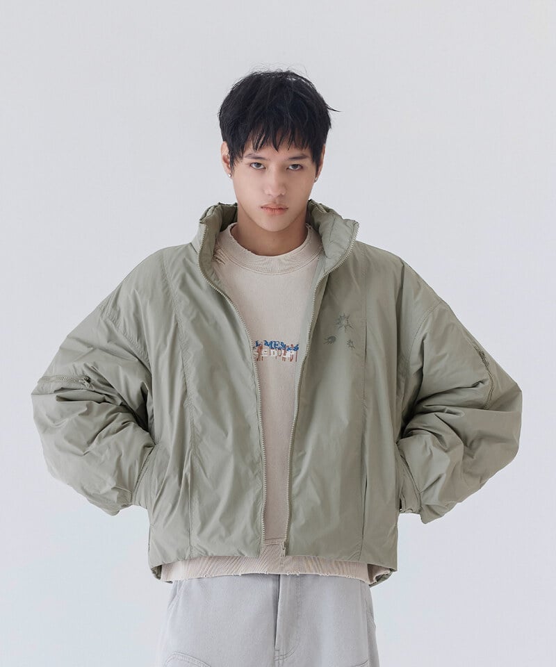 CRV1150-252 melsign聯名防潑水立領鋪棉外套