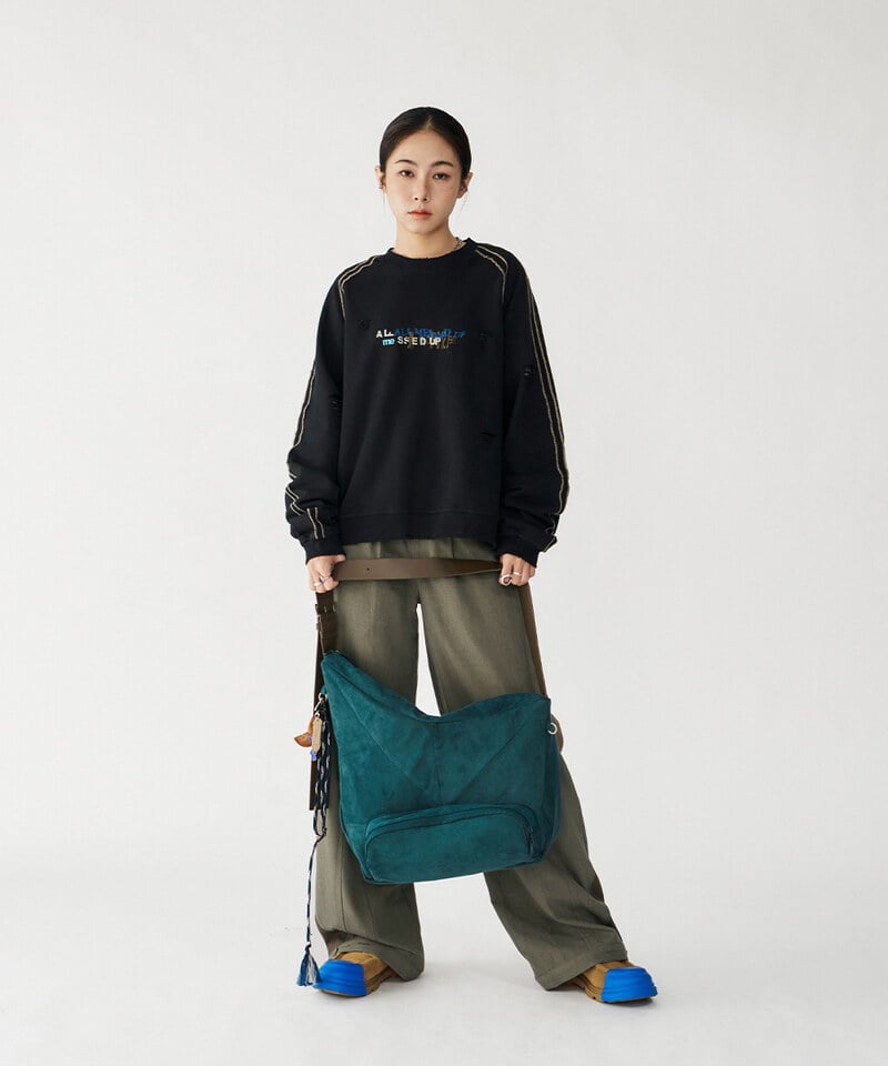 CRV30129-252 melsign聯名絨面皮感斜跨包