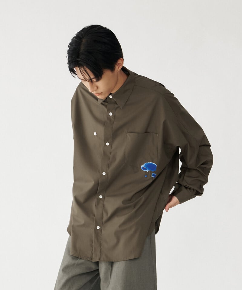 CRV3329-252 melsign聯名刺繡多釦襯衫