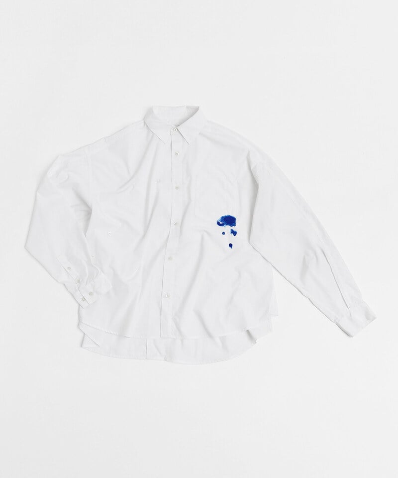 melsign聯名刺繡多釦襯衫