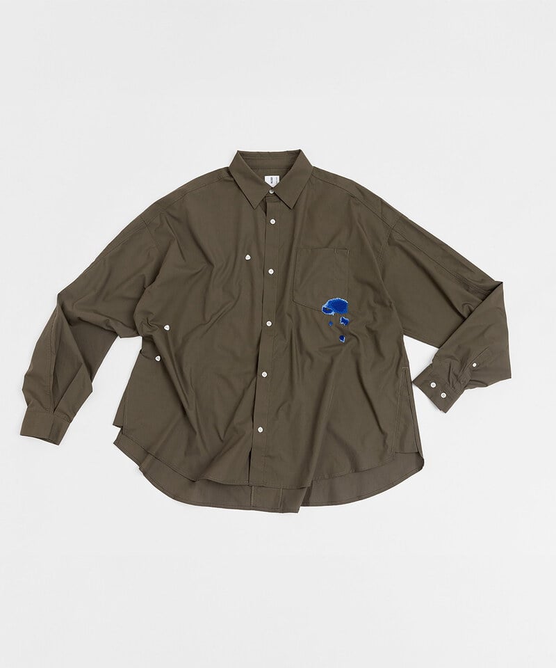 CRV3329-252 melsign聯名刺繡多釦襯衫