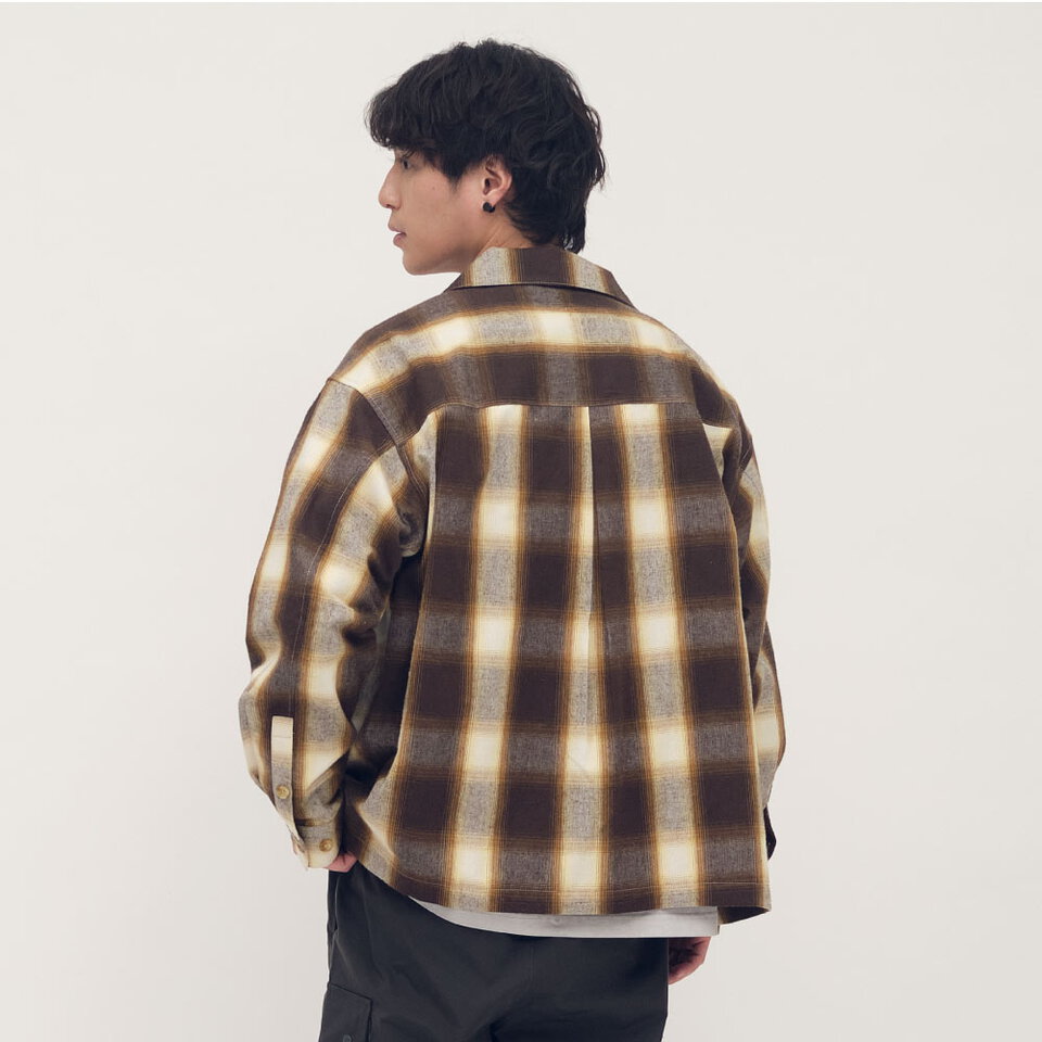 CRV3330-252 中信聯名格紋開領襯衫