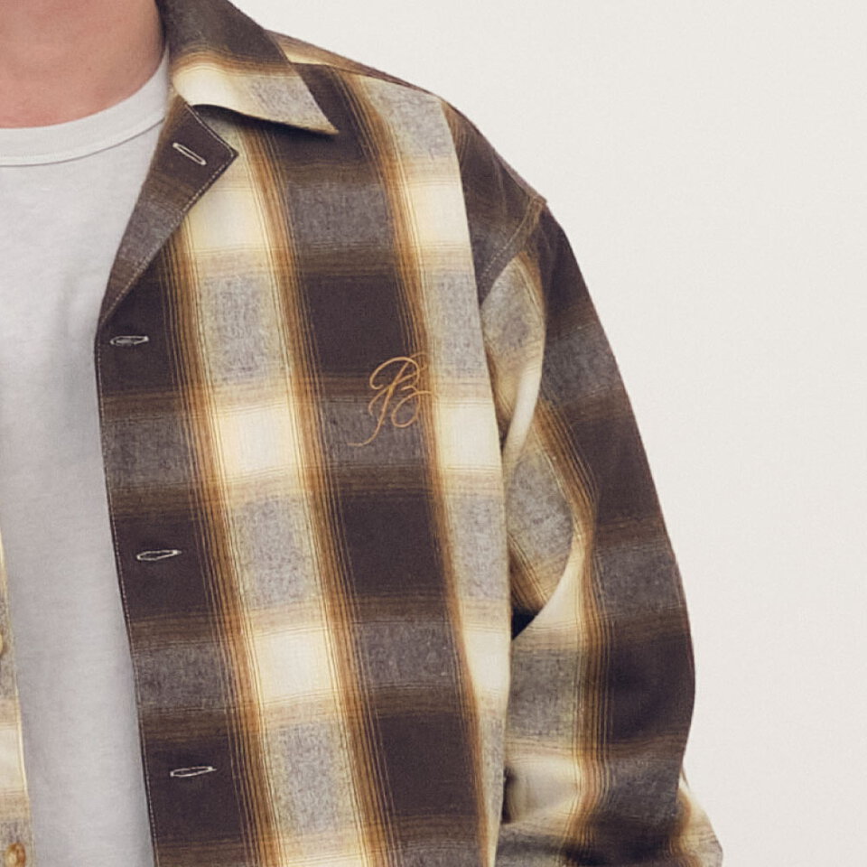 CRV3330-252 中信聯名格紋開領襯衫