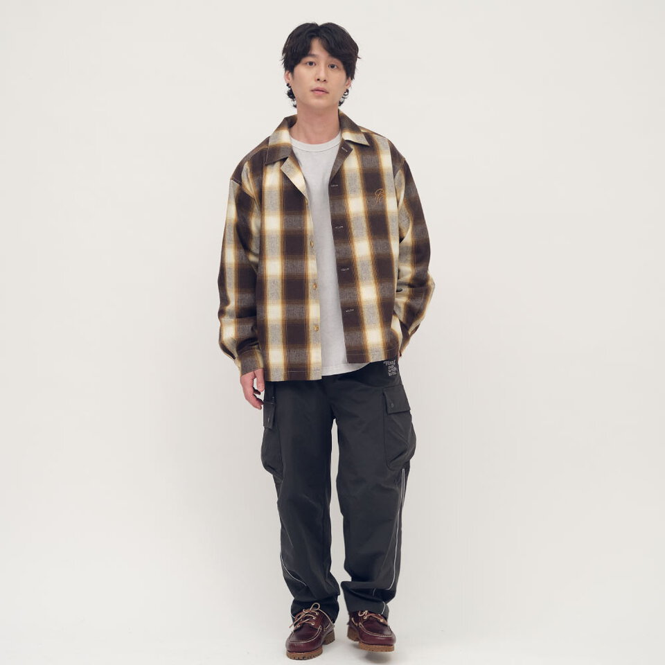 CRV3330-252 中信聯名格紋開領襯衫