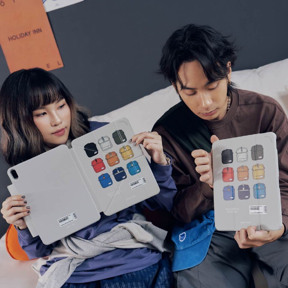 旅行小包強悍磁吸iPad三折保護殼