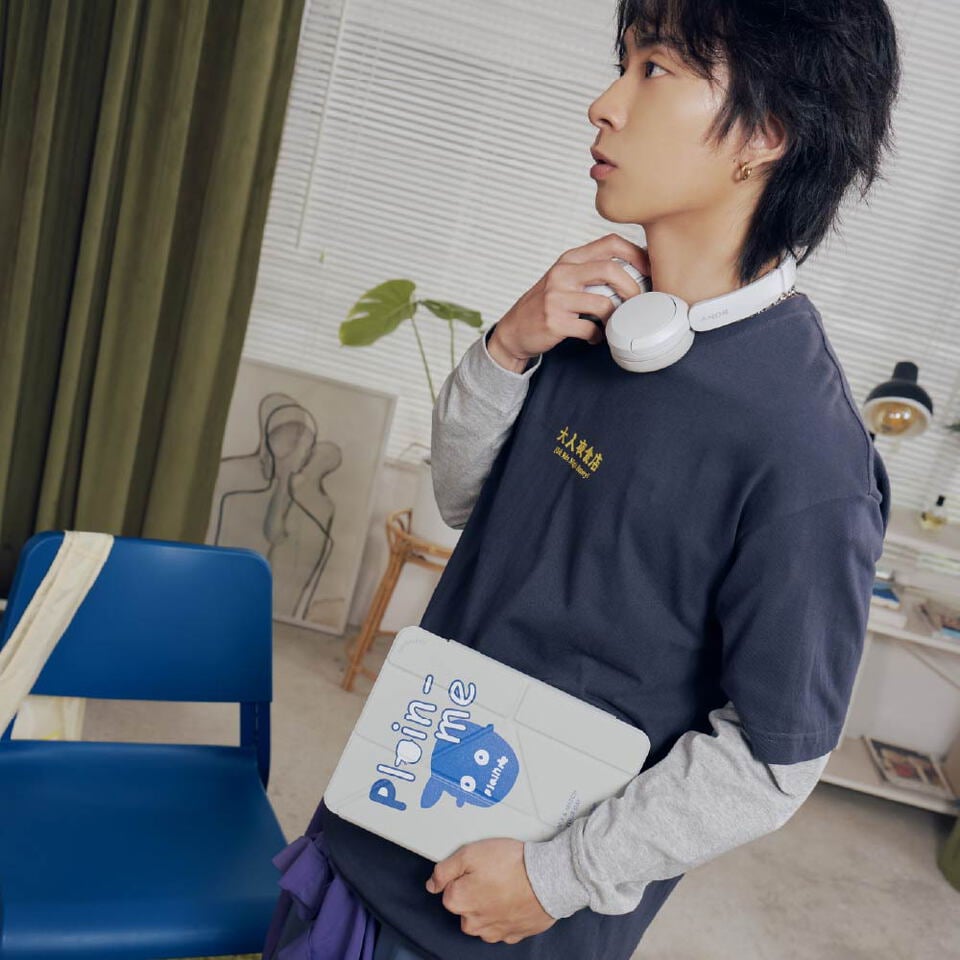 CRV39111-252 小P社長隨性搭強悍磁吸iPad三折保護殼