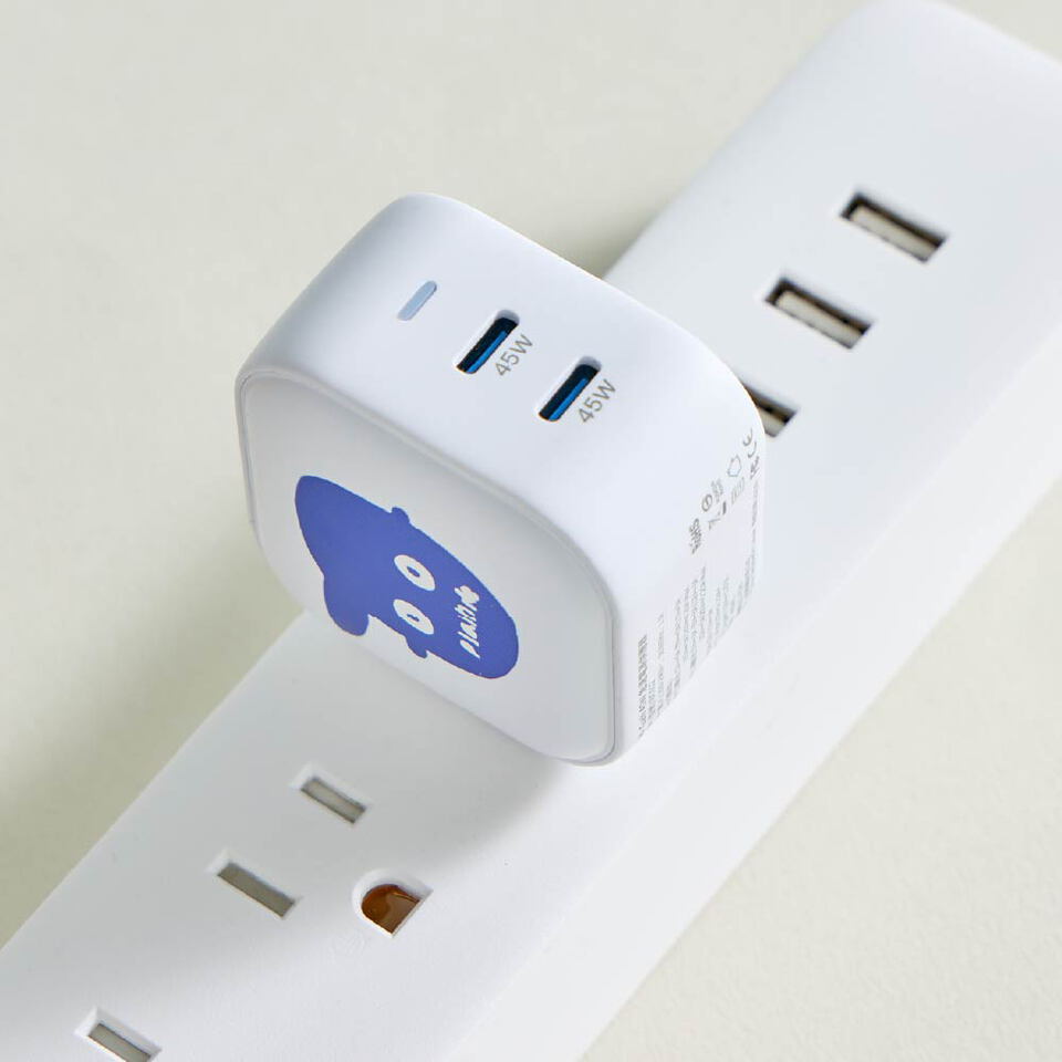 小P社長GaN 45W Type-C雙孔充電頭