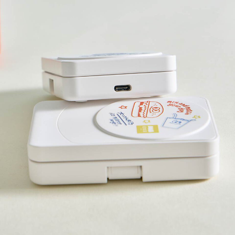 CRV39130-252 JNP早餐店塗鴉22.5W折疊式三合一磁吸支架無線充電器