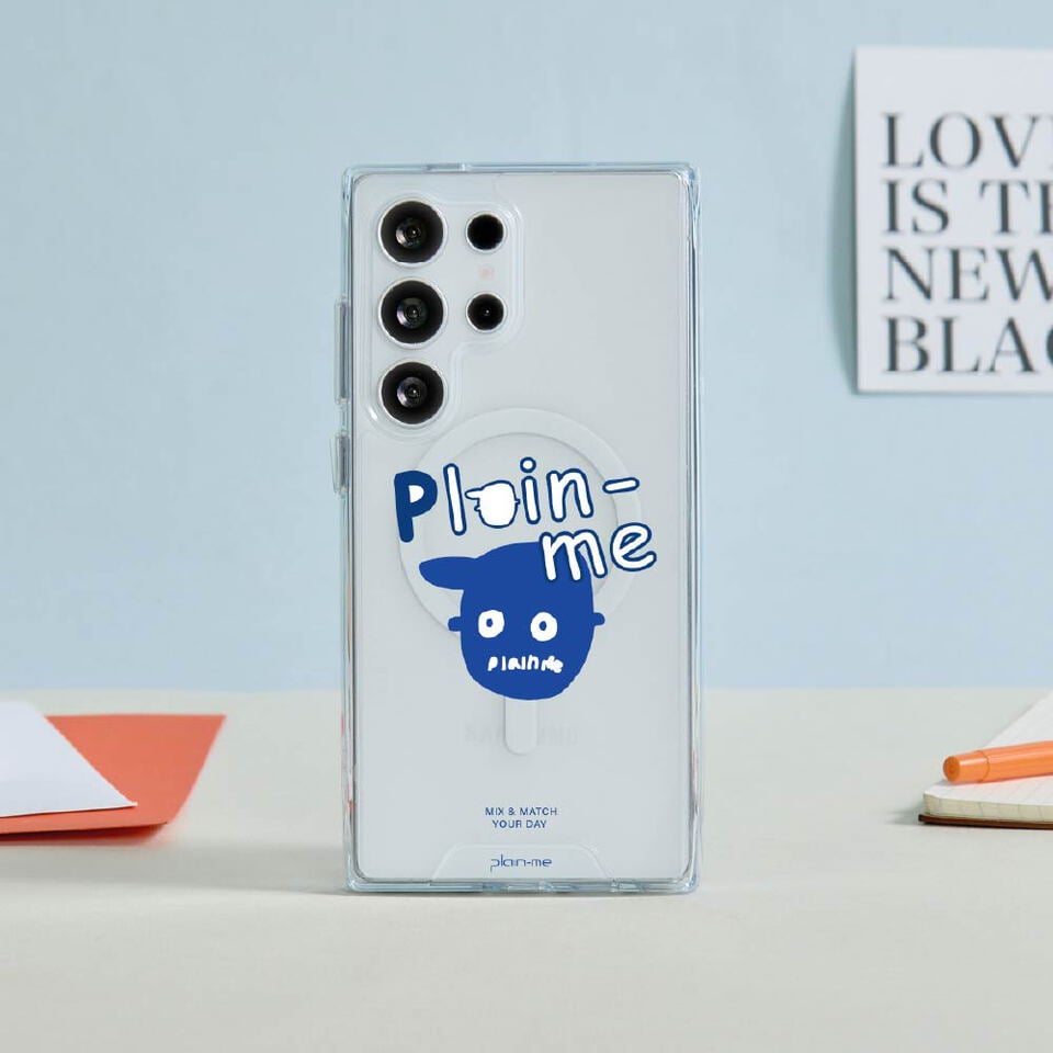 plain-me小P社長隨性搭防摔透明SAMSUNG手機殼