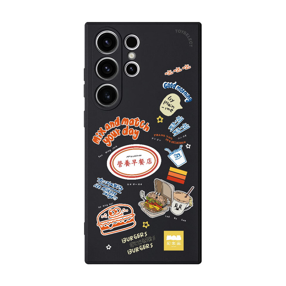 CRV39146-252 plain-me JNP早餐店塗鴉純色矽膠SAMSUNG手機殼