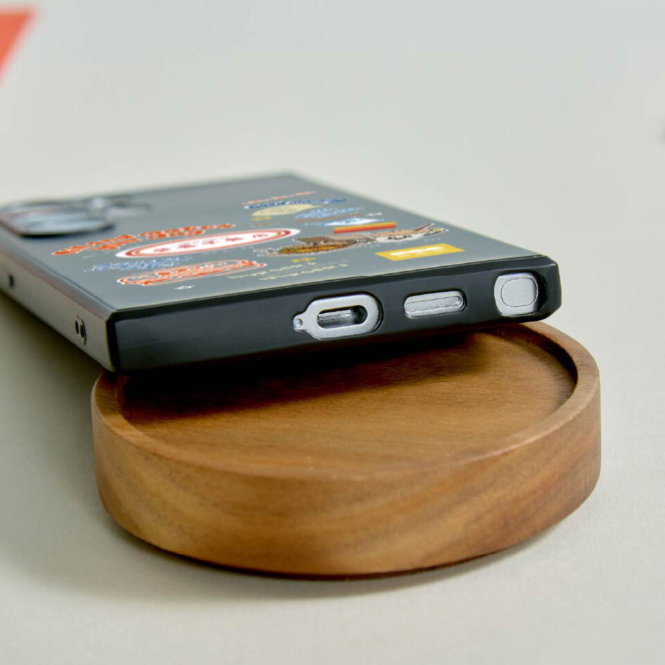 plain-me JNP早餐店塗鴉純色矽膠SAMSUNG手機殼