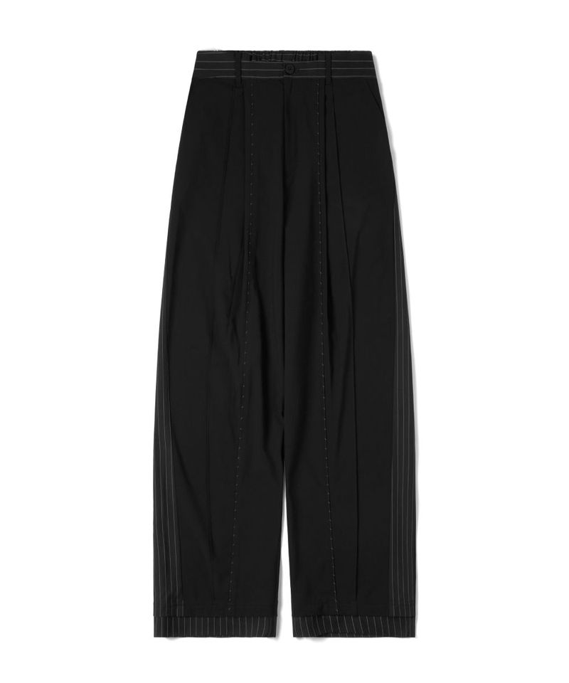 “Office Limited”Trousers 拼接條紋西裝褲