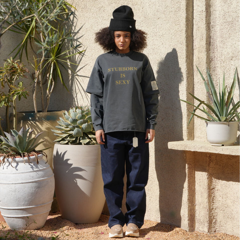 CSB0129-261 印花上衣 Stubborn Is Sexy LS Tee