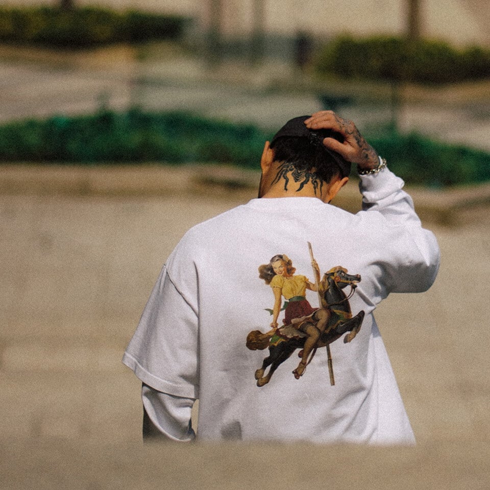 CSB0131-261 木馬圖像長袖上衣 Stubborn Is Sexy LS Tee Horse