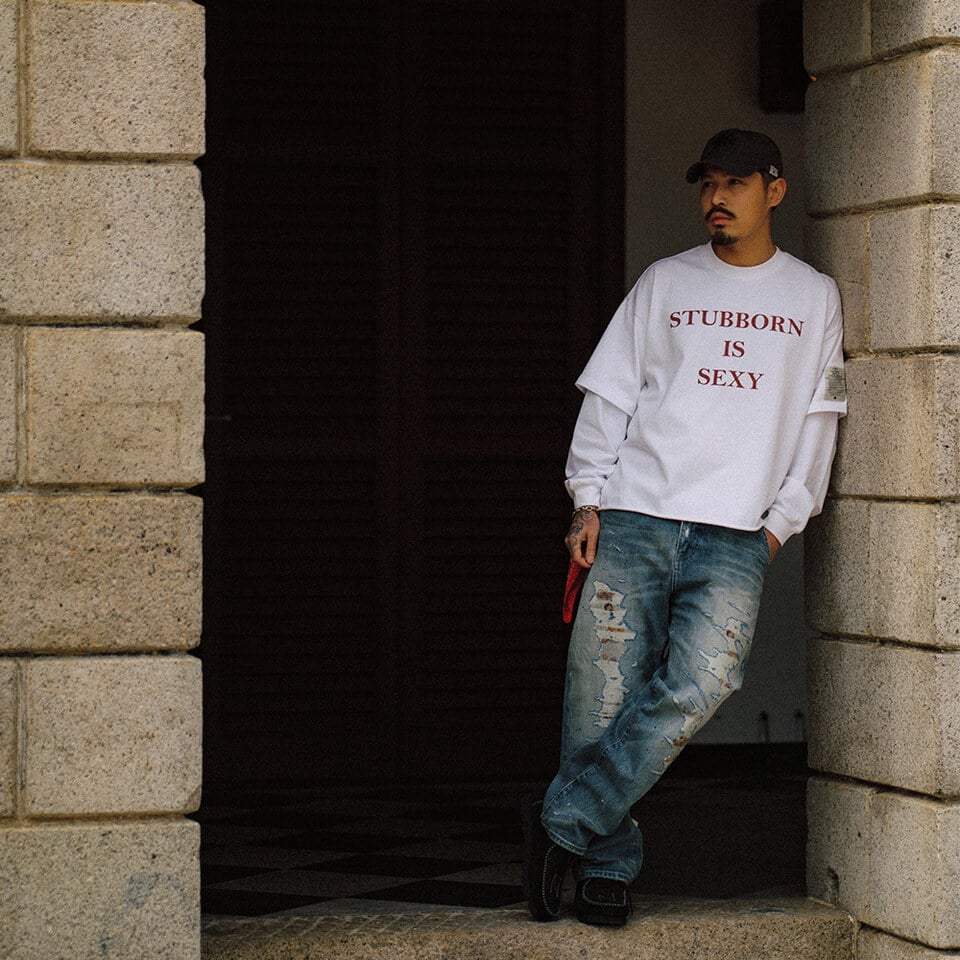 CSB0131-261 木馬圖像長袖上衣 Stubborn Is Sexy LS Tee Horse