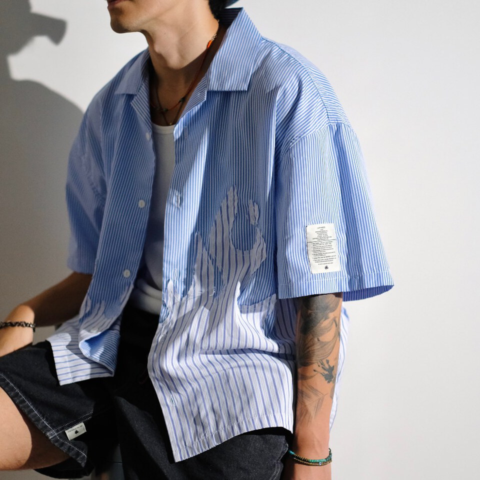 CSB0233-262 拼接條紋襯衫 The Flame SS Shirt