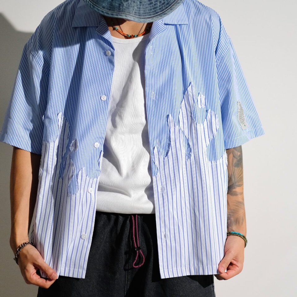 拼接條紋襯衫 The Flame SS Shirt