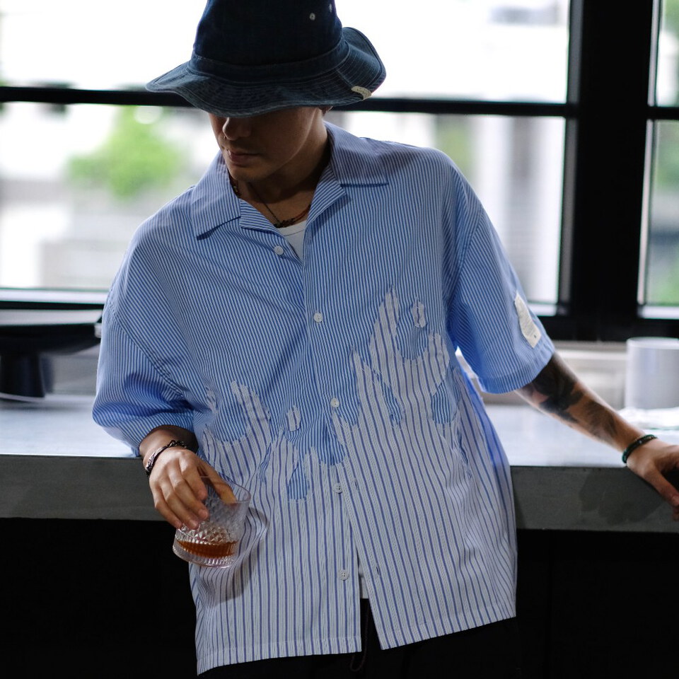 拼接條紋襯衫 The Flame SS Shirt