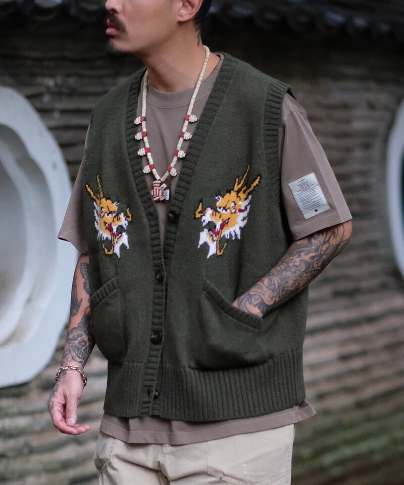 CSB0513-252 龍圖針織背心 Souvenir Knitted Vest