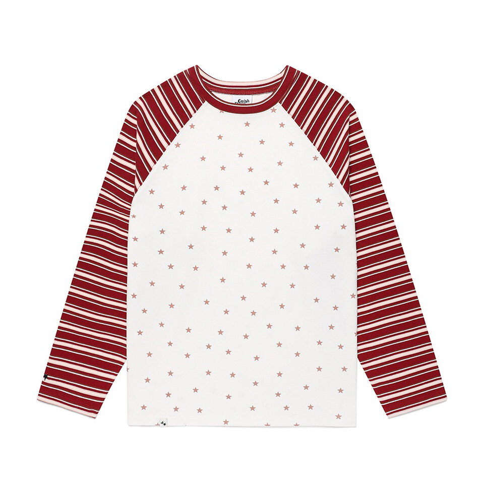 條紋星星長TEE STRIPED STAR RAGLAN LS TEE