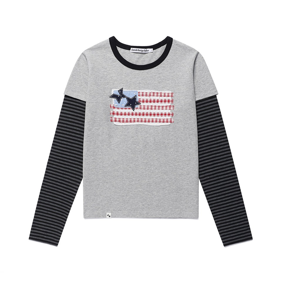CVS0105-262 圖像層次長TEE OLD GRORY RINGER LAYERED LS TEE