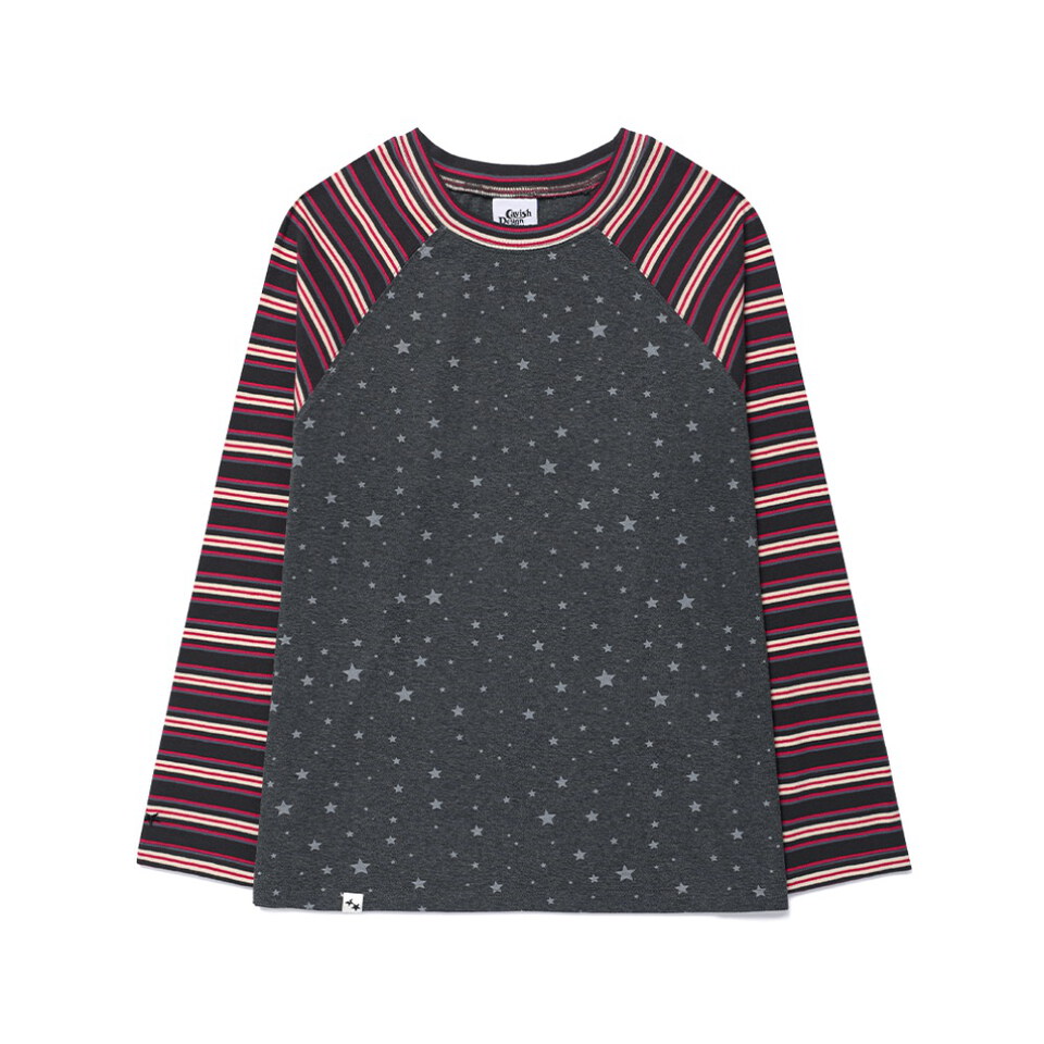 條紋星星長TEE STRIPED STAR RAGLAN LS TEE