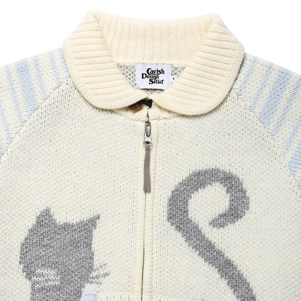 CVS0601-262 雙拉鏈針織外套 CATS BUTTON ZIP UP CARDIGAN