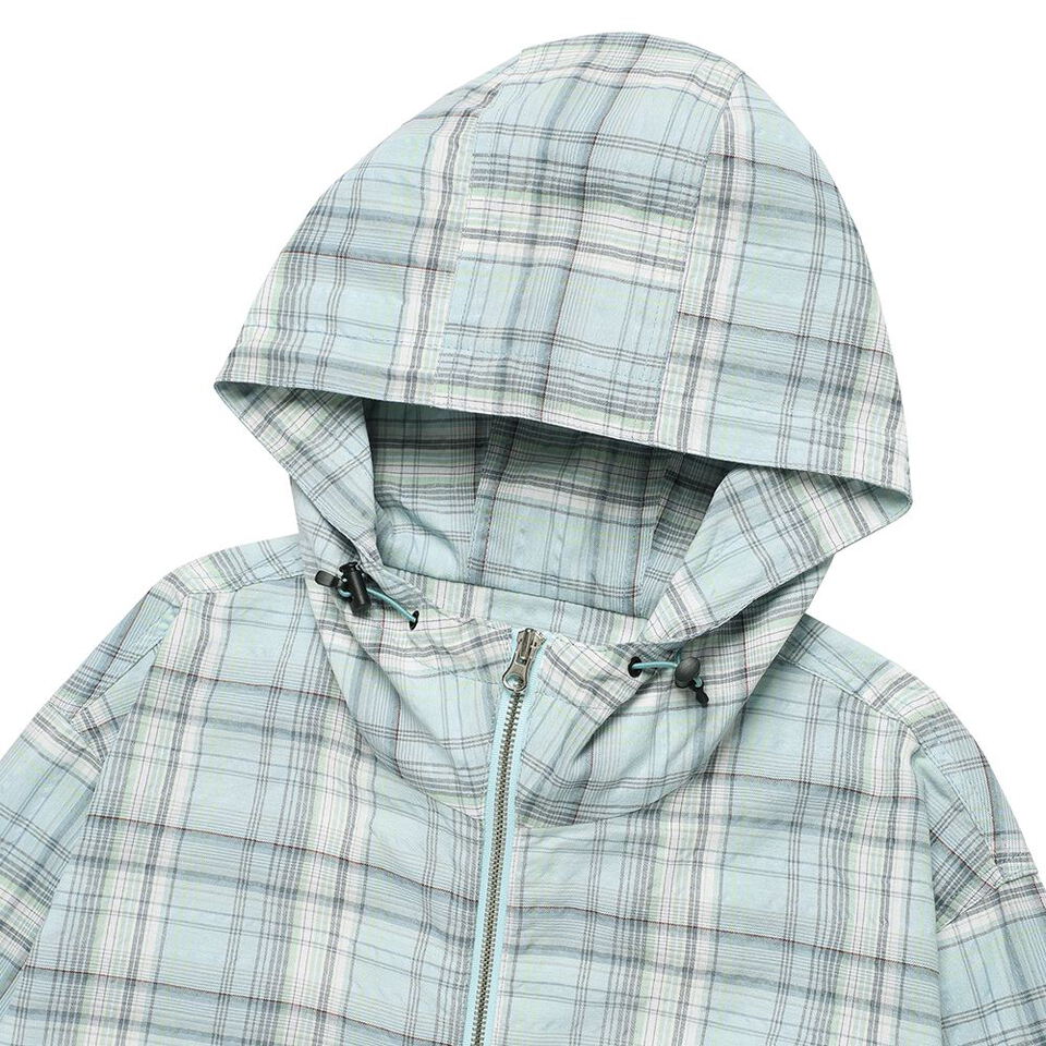 連帽風衣外套 HOODED CHECK WIND BREAKER