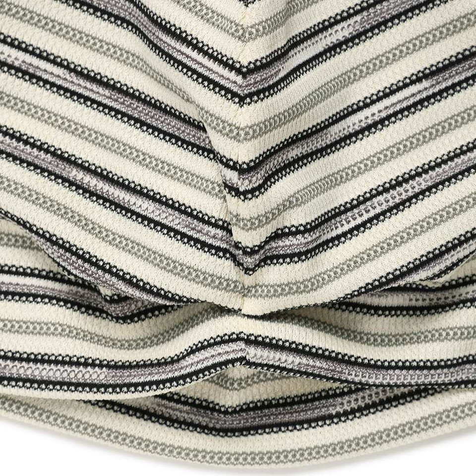 條紋鈕扣毛帽 STRIPED BUTTON BEANIE