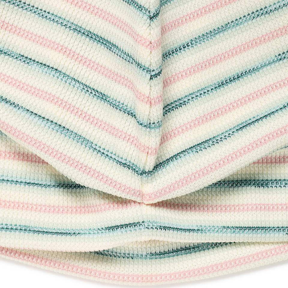 條紋鈕扣毛帽 STRIPED BUTTON BEANIE