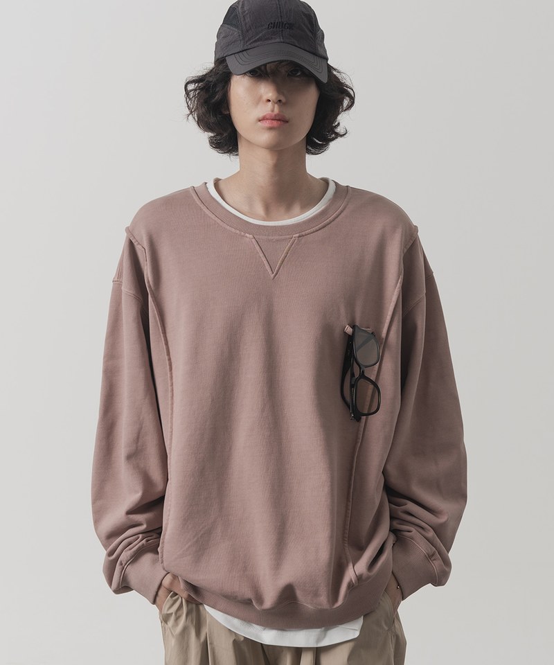 圓領大學Tee HORIZON PIGMENT DYING SWEAT T-SHIRT