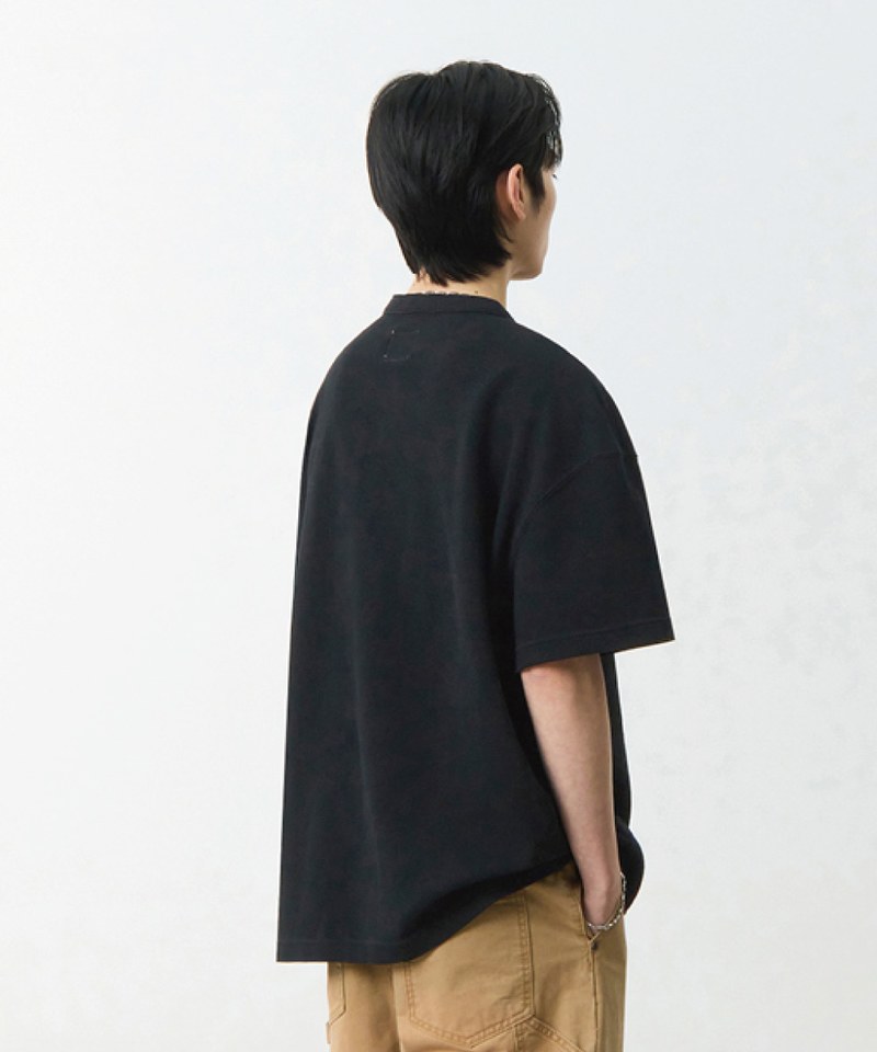 DMB0005-251 華夫格亨利領上衣 WAFFLE HENLEY NECK HALF T-SHIRT