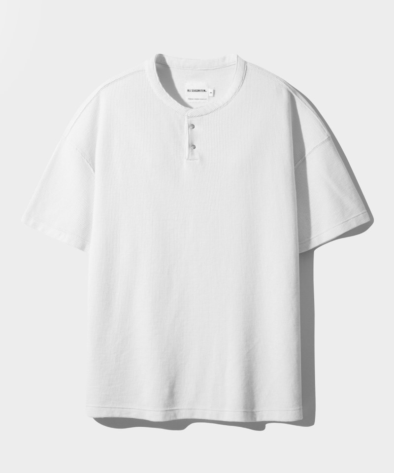 DMB0005-251 華夫格亨利領上衣 WAFFLE HENLEY NECK HALF T-SHIRT