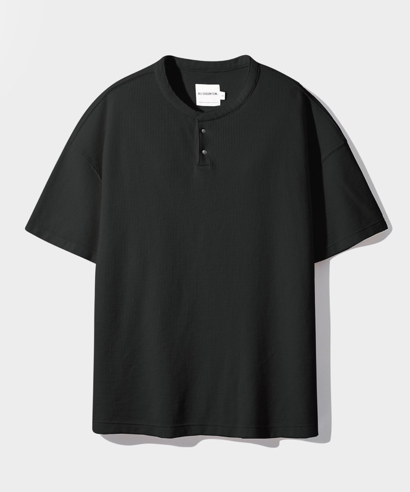 DMB0005-251 華夫格亨利領上衣 WAFFLE HENLEY NECK HALF T-SHIRT