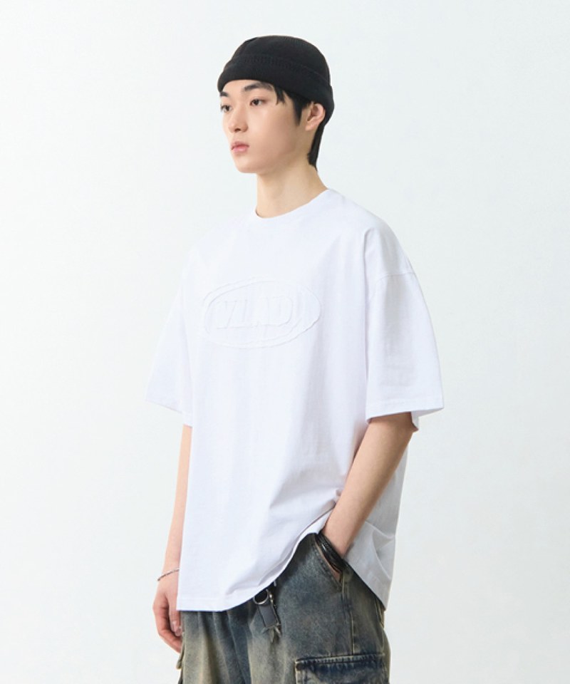 DMB0006-251 水洗短袖T恤 CUT-OFF APPLIQUE HALF T-SHIRT