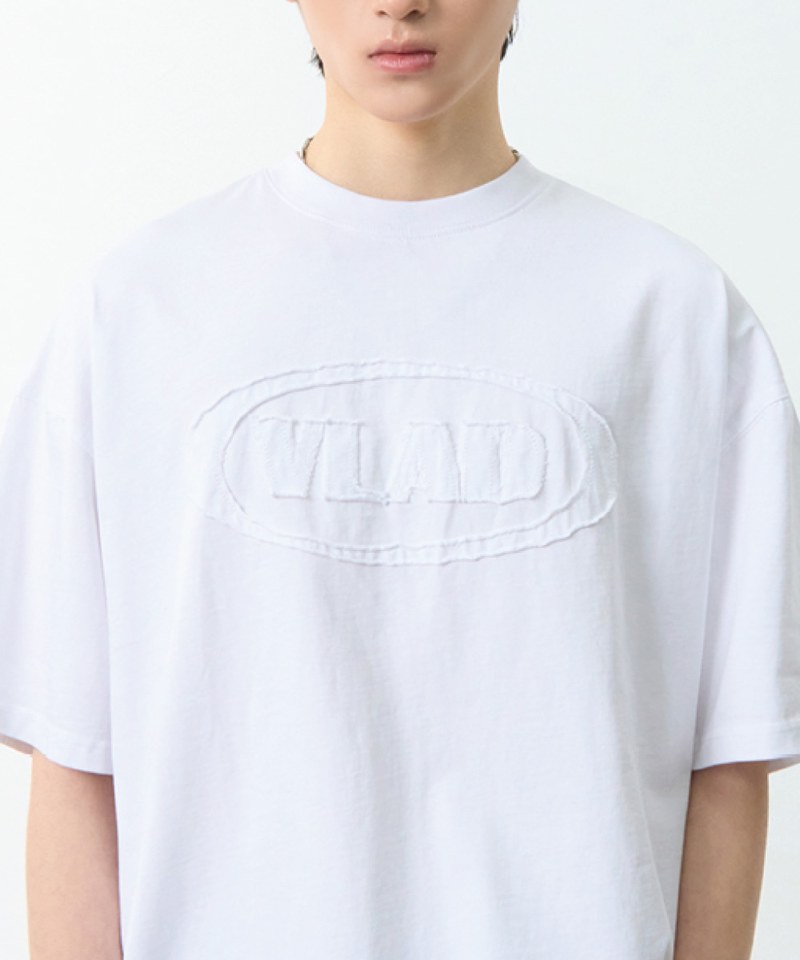 DMB0006-251 水洗短袖T恤 CUT-OFF APPLIQUE HALF T-SHIRT