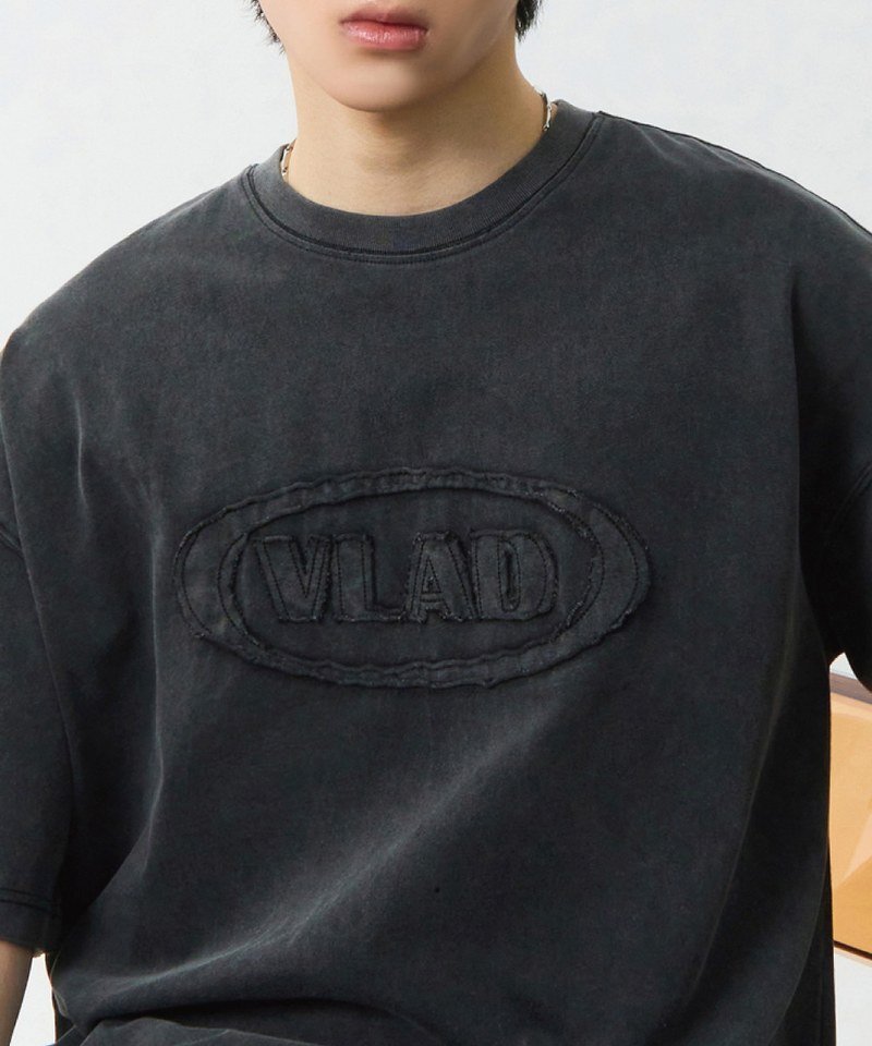 DMB0006-251 水洗短袖T恤 CUT-OFF APPLIQUE HALF T-SHIRT