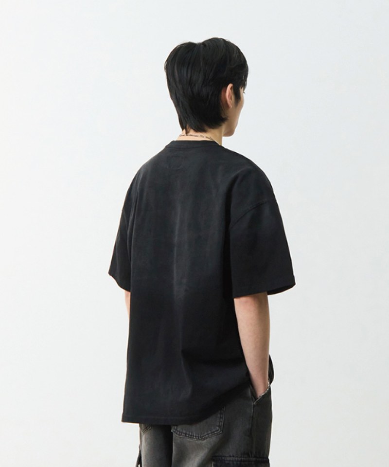 DMB0006-251 水洗短袖T恤 CUT-OFF APPLIQUE HALF T-SHIRT