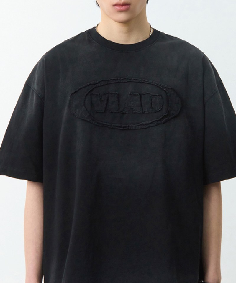 DMB0006-251 水洗短袖T恤 CUT-OFF APPLIQUE HALF T-SHIRT