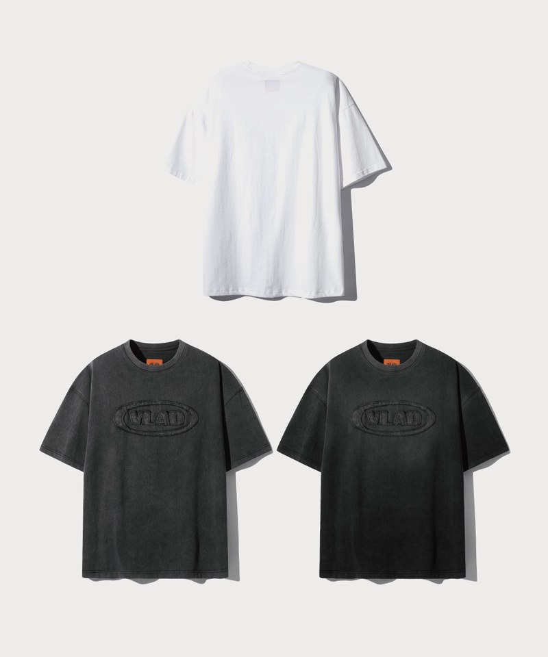 DMB0006-251 水洗短袖T恤 CUT-OFF APPLIQUE HALF T-SHIRT