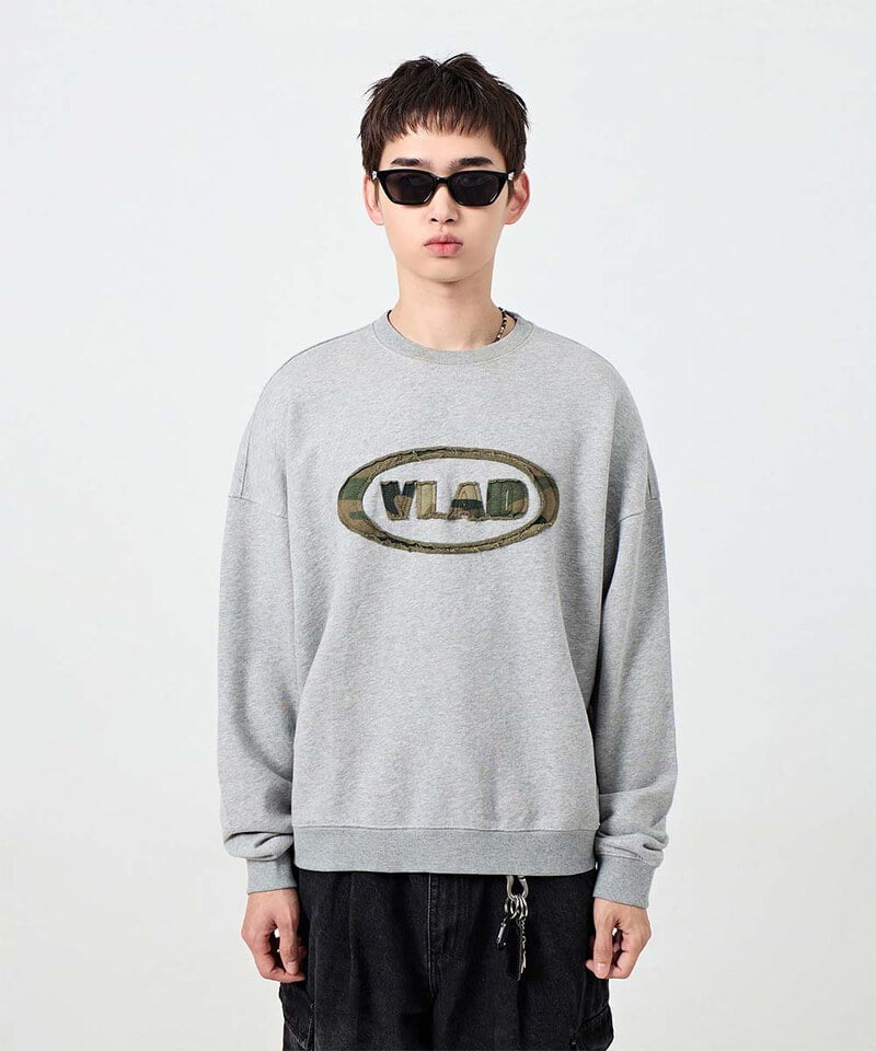 DMB0010-252 大學TEE  VLAD CUT-OFF APPLIQUE SWEAT SHIRT