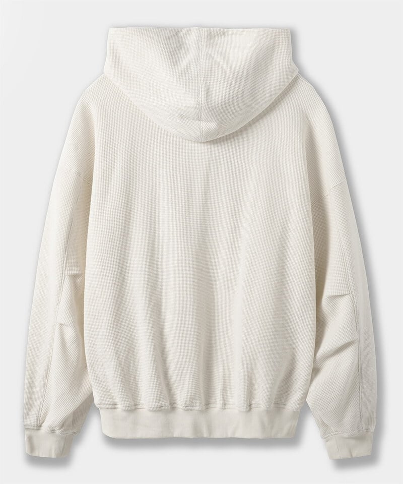 DMB0014-252 連帽亨利領上衣 WAFFLE HENLEY NECK HOODED T-SHIRT
