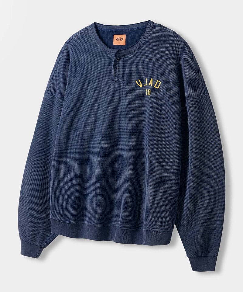 DMB0016-252 華夫格亨利領上衣 VLAD ARTWORK WAFFLE HENLEY NECK SWEATSHIRT