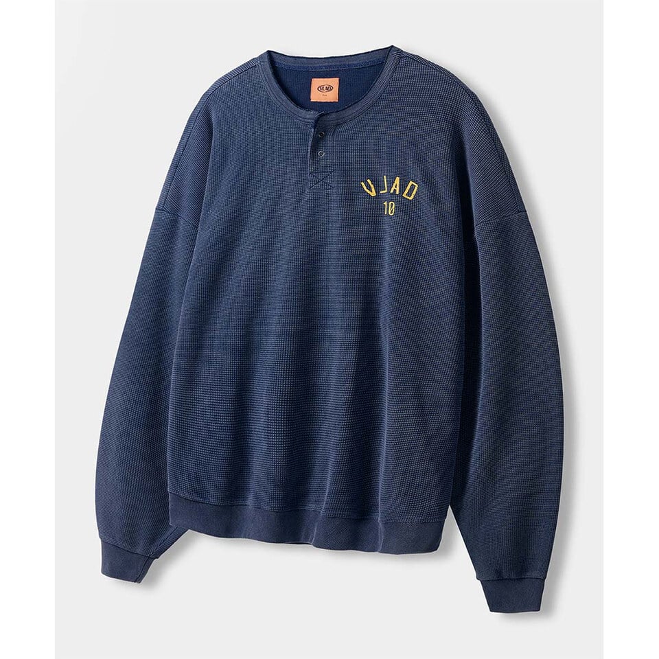 DMB0016-252 華夫格亨利領上衣 VLAD ARTWORK WAFFLE HENLEY NECK SWEATSHIRT