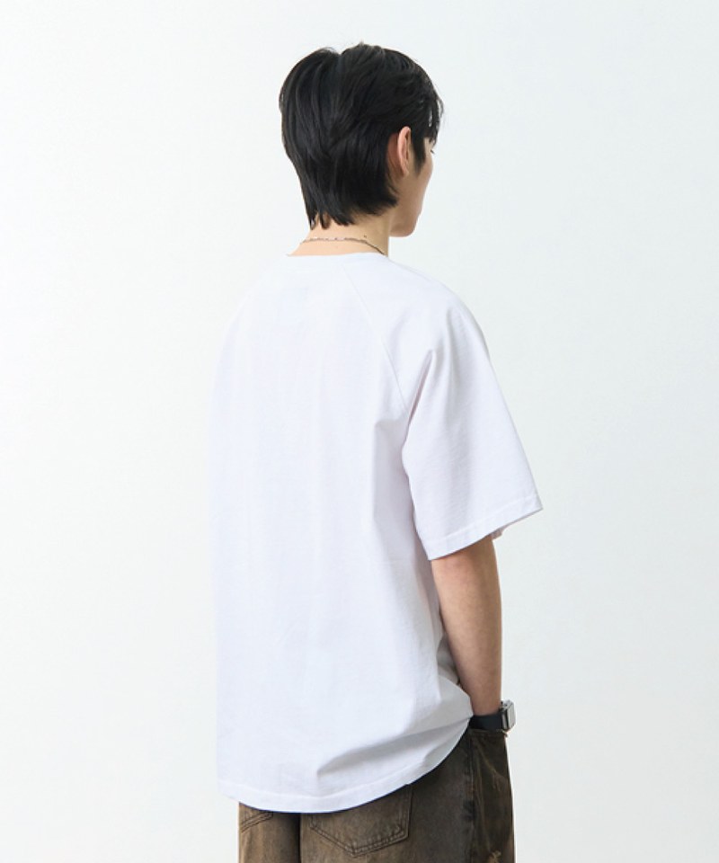 DMB0110-251 印花上衣 RAGLAN COLOR BLOCK PIGMENT ARTWORK SHORT SLEEVE T-SHIRT