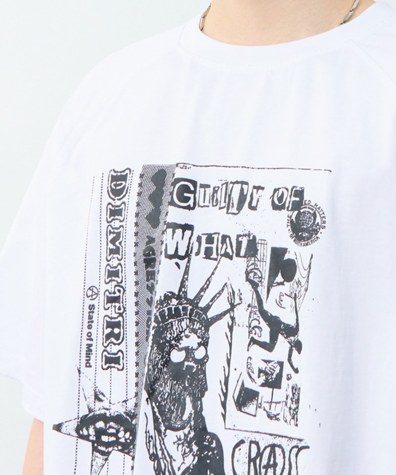 DMB0110-251 印花上衣 RAGLAN COLOR BLOCK PIGMENT ARTWORK SHORT SLEEVE T-SHIRT